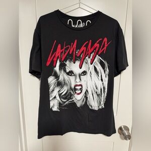 Lady Gaga Born This Way Black T-Shirt Size Large L